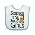 thumbnail image 1 of Inktastic Science is for Girls Girls Baby Bib, 1 of 4