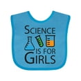 thumbnail image 1 of Inktastic Science is for Girls Girls Baby Bib, 1 of 4
