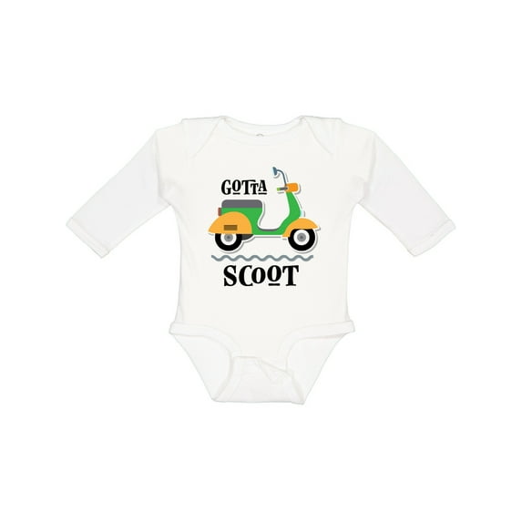 Inktastic Scooter Bike Gotta Scoot Boys or Girls Long Sleeve Baby Bodysuit