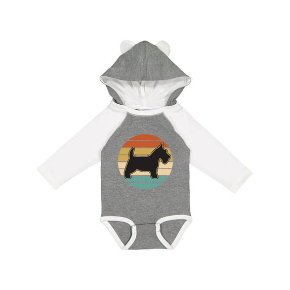 Inktastic Scottie Dog Gift Vintage Scottish Terrier Boys or Girls Long Sleeve Baby Bodysuit