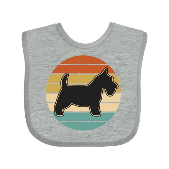 Inktastic Scottie Dog Vintage Scottish Terrier Boys or Girls Baby Bib