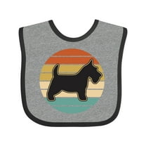 Inktastic Scottie Dog Vintage Scottish Terrier Boys or Girls Baby Bib