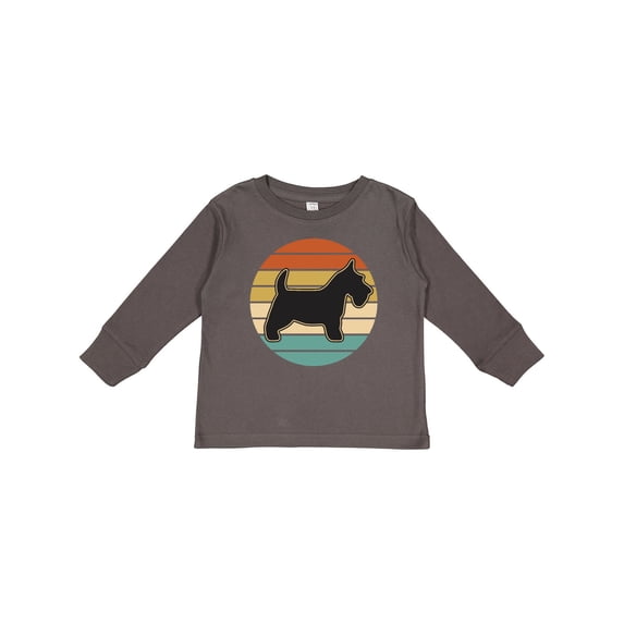 Inktastic Scottie Dog Vintage Scottish Terrier Boys or Girls Long Sleeve Toddler T-Shirt
