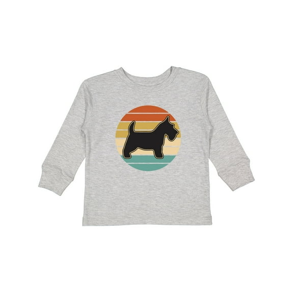 Inktastic Scottie Dog Vintage Scottish Terrier Boys or Girls Long Sleeve Toddler T-Shirt