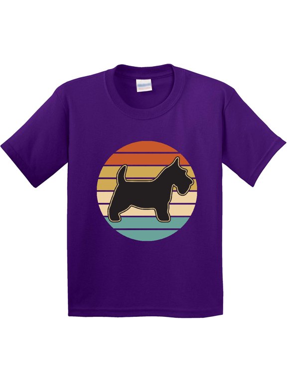 Scottie Dog Vintage Scottish Terrier Youth T-Shirt
