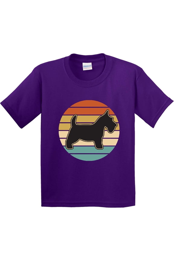Scottie Dog Vintage Scottish Terrier Youth T-Shirt