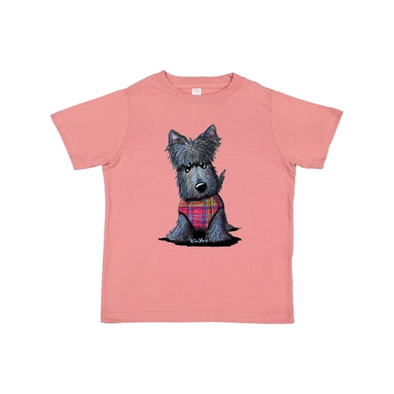 Inktastic Scottie Dog in Plaid Boys or Girls Toddler T-Shirt
