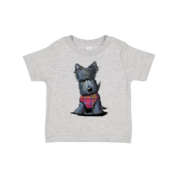 Inktastic Scottie Dog in Plaid Boys or Girls Toddler T-Shirt