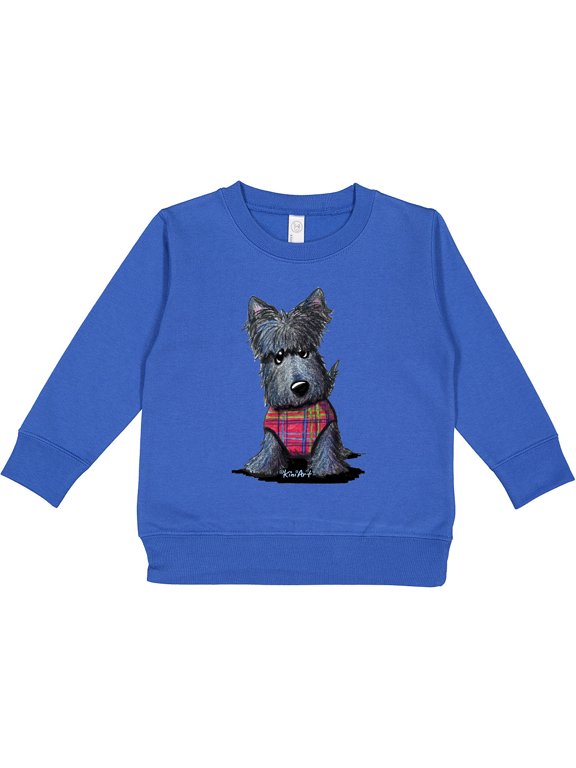 Scottie Dog in Plaid Toddler Sweatshirt