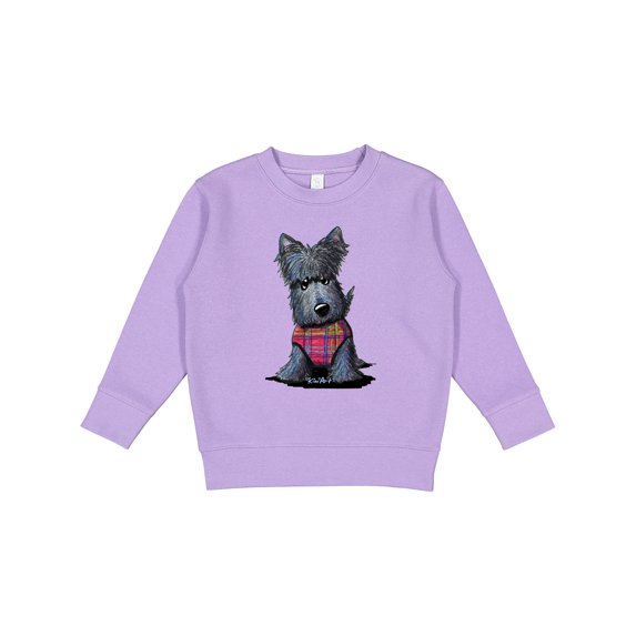 Inktastic Scottie Dog in Plaid Toddler Sweatshirt