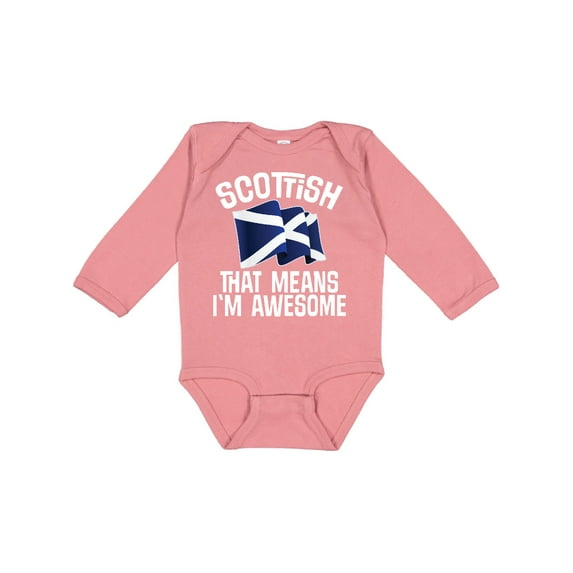 Inktastic Scottish Pride Scotland Flag Boys or Girls Long Sleeve Baby Bodysuit