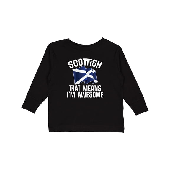 Inktastic Scottish Pride Scotland Flag Boys or Girls Long Sleeve Toddler T-Shirt
