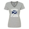thumbnail image 1 of Inktastic Scottish Pride Scotland Flag Women's V-Neck T-Shirt, 1 of 5