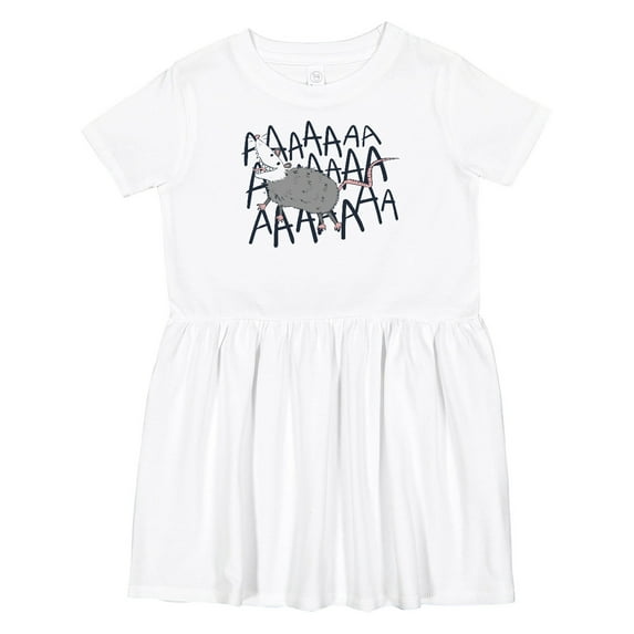 Inktastic Screaming Possum Girls Toddler Dress