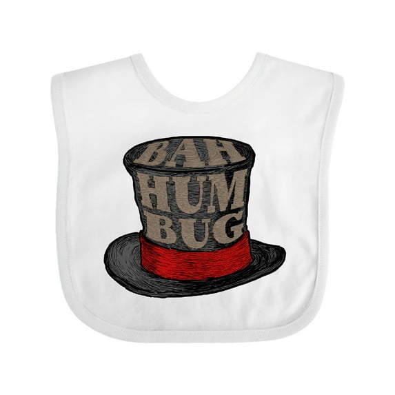 Inktastic Scrooge's Top Hat Bah Humbug Boys or Girls Baby Bib