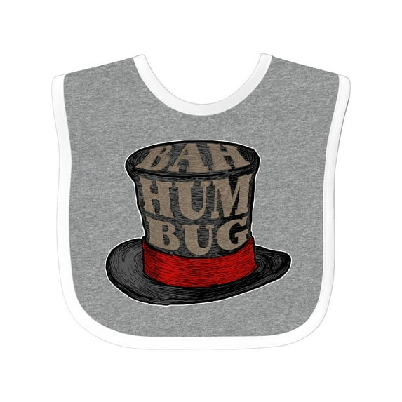 Inktastic Scrooge's Top Hat Bah Humbug Boys or Girls Baby Bib