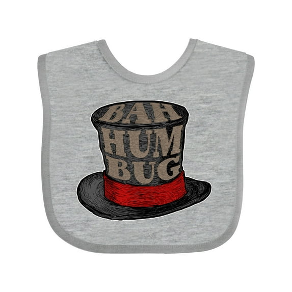Inktastic Scrooge's Top Hat Bah Humbug Boys or Girls Baby Bib