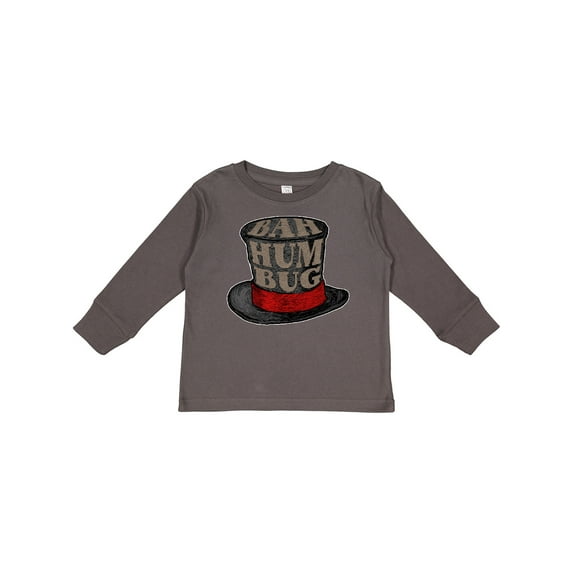 Inktastic Scrooge's Top Hat Bah Humbug Boys or Girls Long Sleeve Toddler T-Shirt