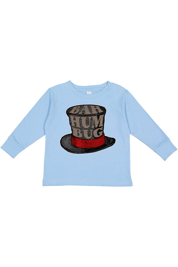 Scrooge's Top Hat Bah Humbug Boys or Girls Long Sleeve Toddler T-Shirt