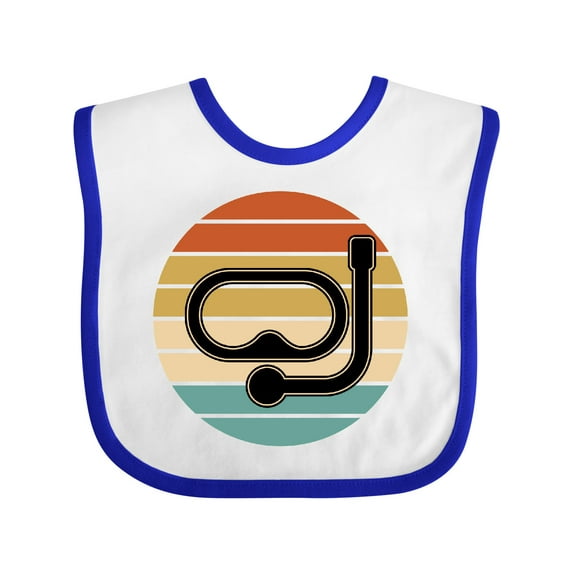 Inktastic Scuba Diver Retro Sunset Diving Boys or Girls Baby Bib