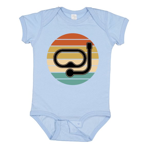 Inktastic Scuba Diver Retro Sunset Diving Boys or Girls Baby Bodysuit