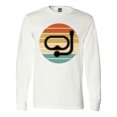 thumbnail image 1 of Inktastic Scuba Diver Retro Sunset Diving Gift Long Sleeve T-Shirt, 1 of 5