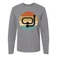 thumbnail image 1 of Inktastic Scuba Diver Retro Sunset Diving Gift Long Sleeve T-Shirt, 1 of 5