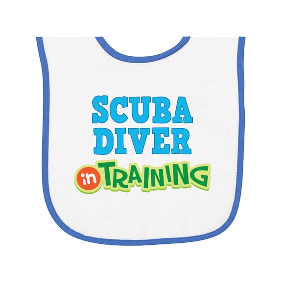 Inktastic Scuba Diver in Training Baby Terry Cloth Bib