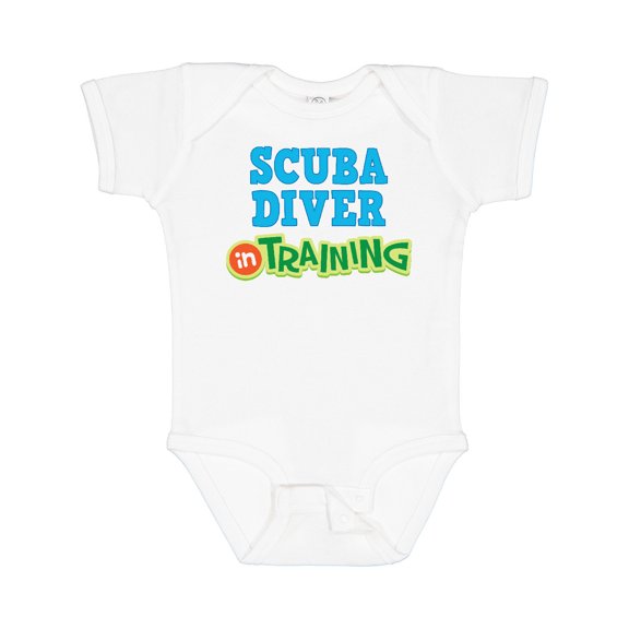 Inktastic Scuba Diver in Training Boys or Girls Baby Bodysuit