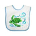 thumbnail image 1 of Inktastic Sea Turtle Swimming Boys or Girls Baby Bib, 1 of 4