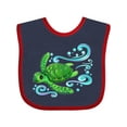 thumbnail image 1 of Inktastic Sea Turtle Swimming Boys or Girls Baby Bib, 1 of 4