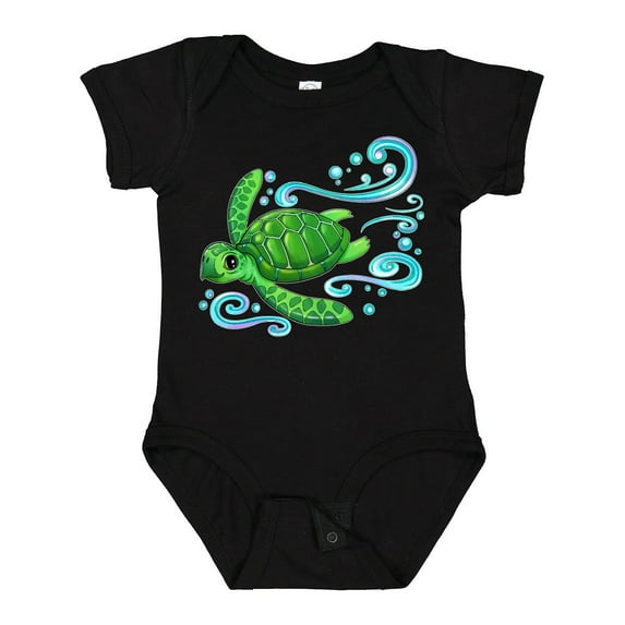 Inktastic Sea Turtle Swimming Boys or Girls Baby Bodysuit