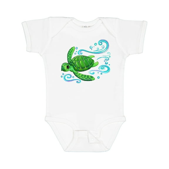 Inktastic Sea Turtle Swimming Boys or Girls Baby Bodysuit