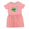 thumbnail image 1 of Inktastic Sea Turtle Swimming Girls Toddler Dress, 1 of 5