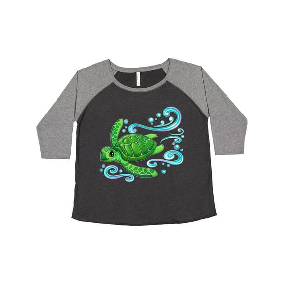 Inktastic Sea Turtle Swimming Women's Plus Size T-Shirt