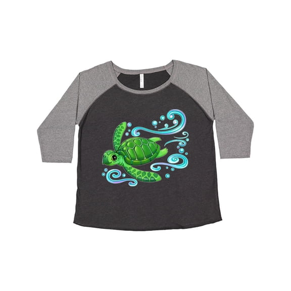 Inktastic Sea Turtle Swimming Women's Plus Size T-Shirt