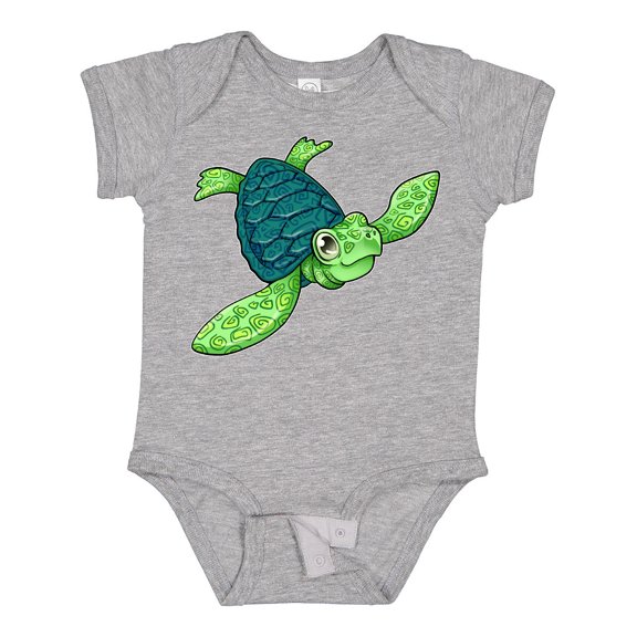 Inktastic Sea Turtle with Swirls Boys or Girls Baby Bodysuit