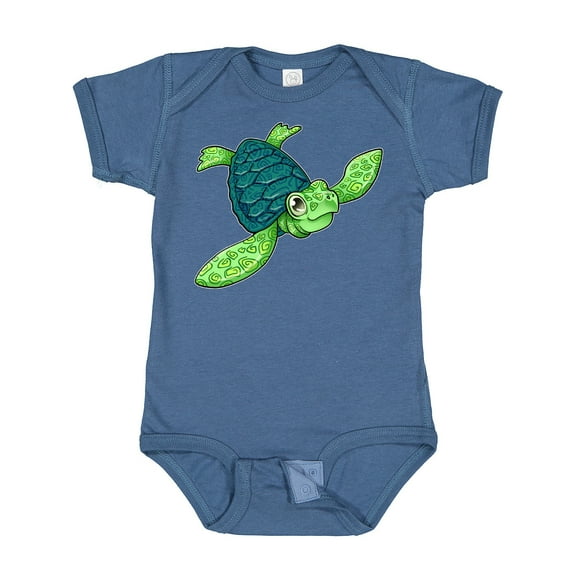 Inktastic Sea Turtle with Swirls Boys or Girls Baby Bodysuit