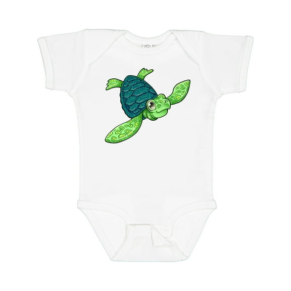 Inktastic Sea Turtle with Swirls Boys or Girls Baby Bodysuit