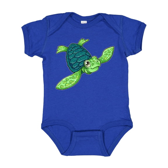 Inktastic Sea Turtle with Swirls Boys or Girls Baby Bodysuit