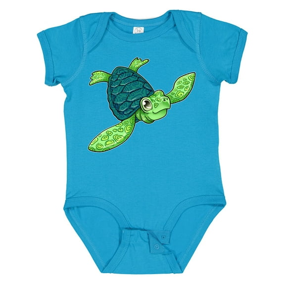 Inktastic Sea Turtle with Swirls Boys or Girls Baby Bodysuit