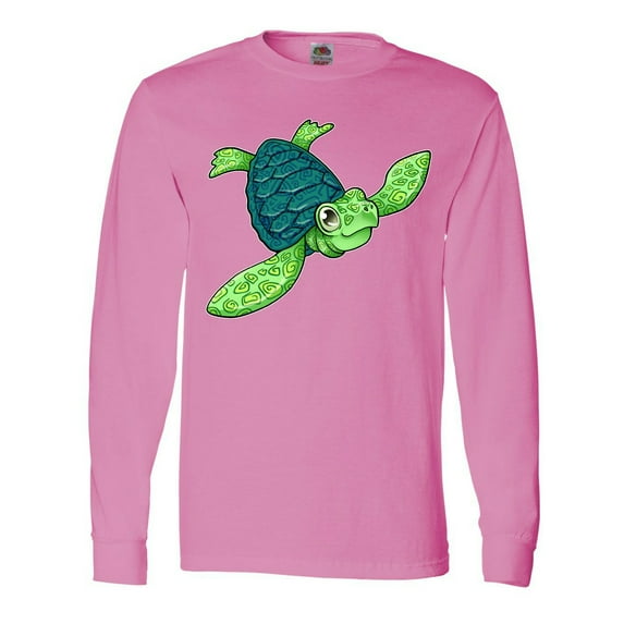 Inktastic Sea Turtle with Swirls Long Sleeve T-Shirt