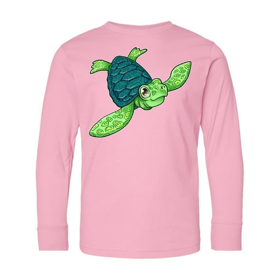 Inktastic Sea Turtle with Swirls Long Sleeve Youth T-Shirt