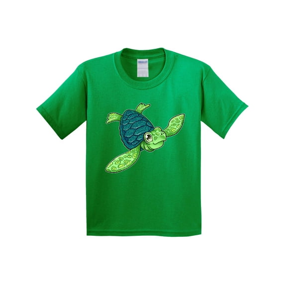 Inktastic Sea Turtle with Swirls Youth T-Shirt