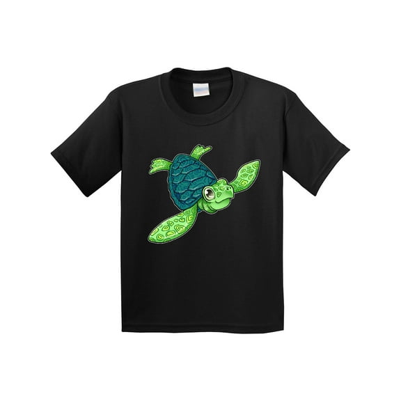 Inktastic Sea Turtle with Swirls Youth T-Shirt