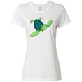thumbnail image 1 of Inktastic Sea Turtle with swirls Women's T-Shirt, 1 of 5
