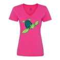 thumbnail image 1 of Inktastic Sea Turtle with swirls Women's V-Neck T-Shirt, 1 of 5