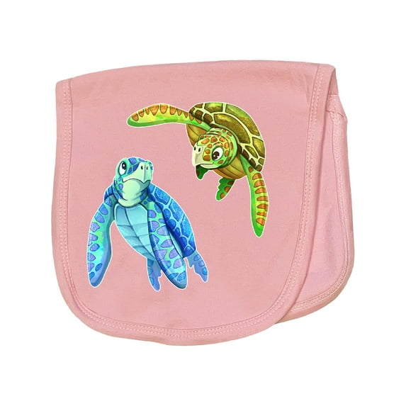 Inktastic Sea Turtles Swimming Together Baby Burp Cloth