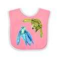 thumbnail image 1 of Inktastic Sea Turtles Swimming Together Boys or Girls Baby Bib, 1 of 4