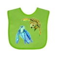 thumbnail image 1 of Inktastic Sea Turtles Swimming Together Boys or Girls Baby Bib, 1 of 4